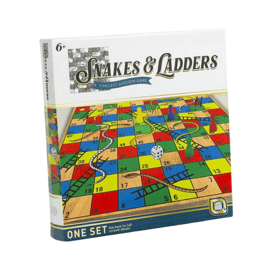 Wholesale Snakes & Ladders Timeless Wooden Board Game - (Case of 5)