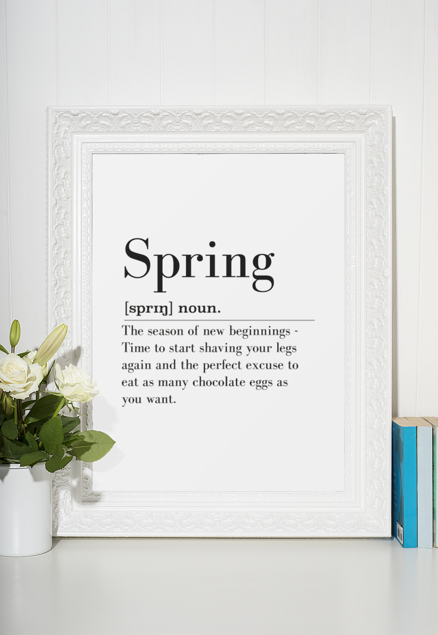 Spring Definition Black Spring Seasonal Wall Home Decor Print