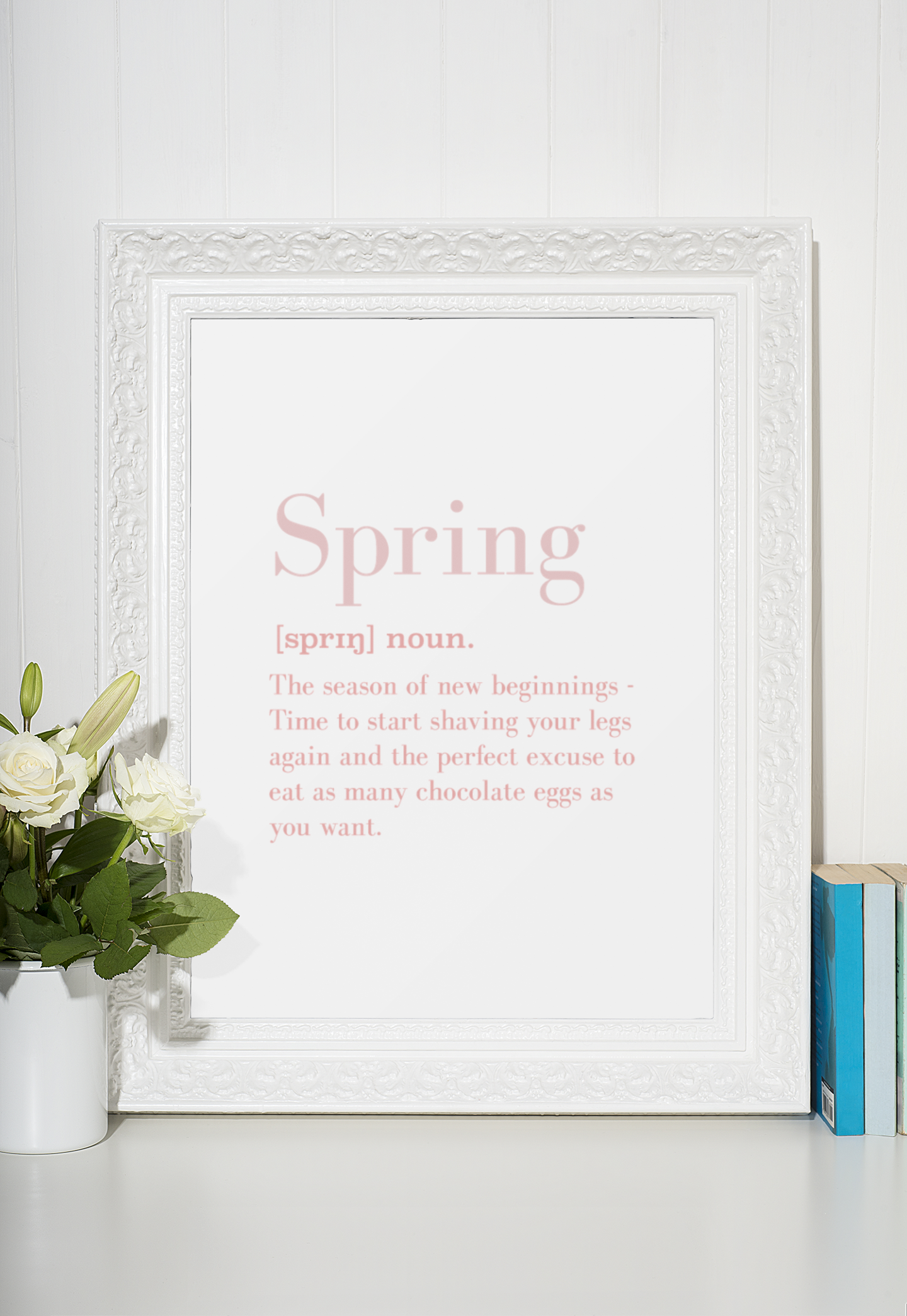 Spring Definition Pastel Pinks Spring Seasonal Wall Home Decor Print