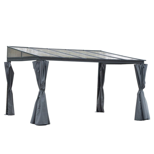 4 x 3M Outdoor Hardtop Gazebo with Curtains