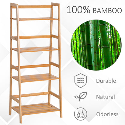 Four-Tier Bamboo Shelving Unit