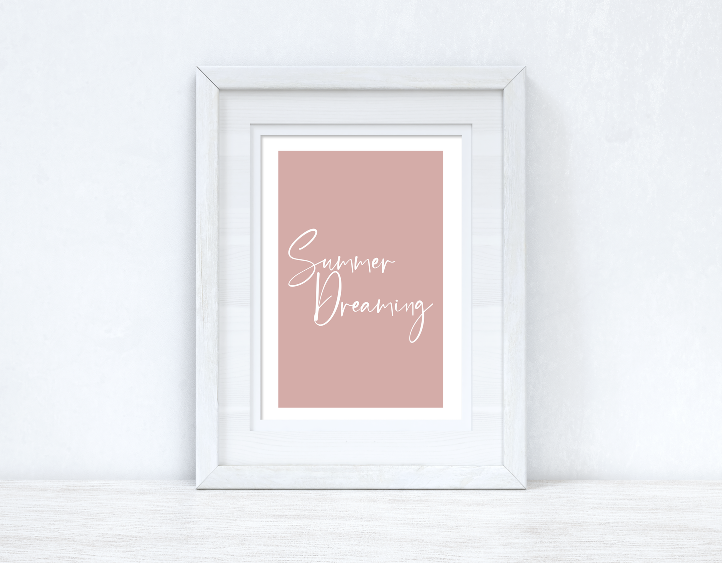 Summer Dreaming Nude Pink Summer Seasonal Wall Home Decor Print