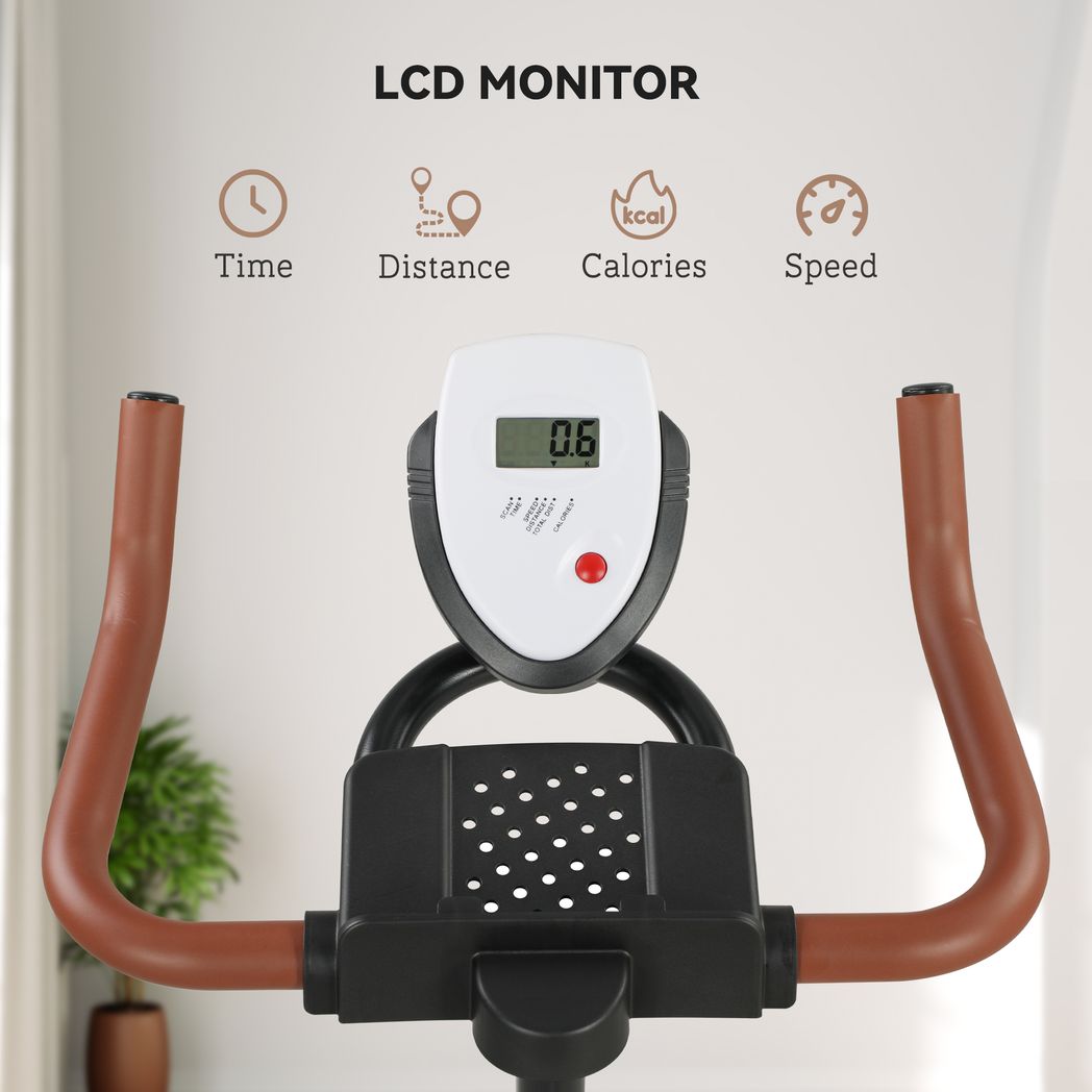 SPORTNOW Quiet Stationary Exercise Bike with Adjustable Seat