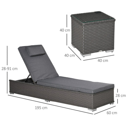 Five-Position Back Sun Lounger Set