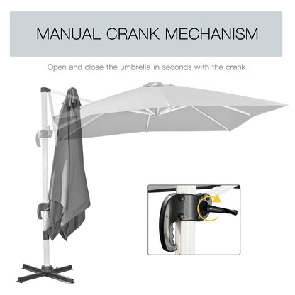 3m Square Cantilever Roma Parasol