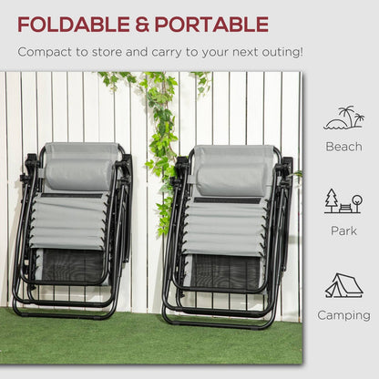Garden Recliner Chairs Set of 2