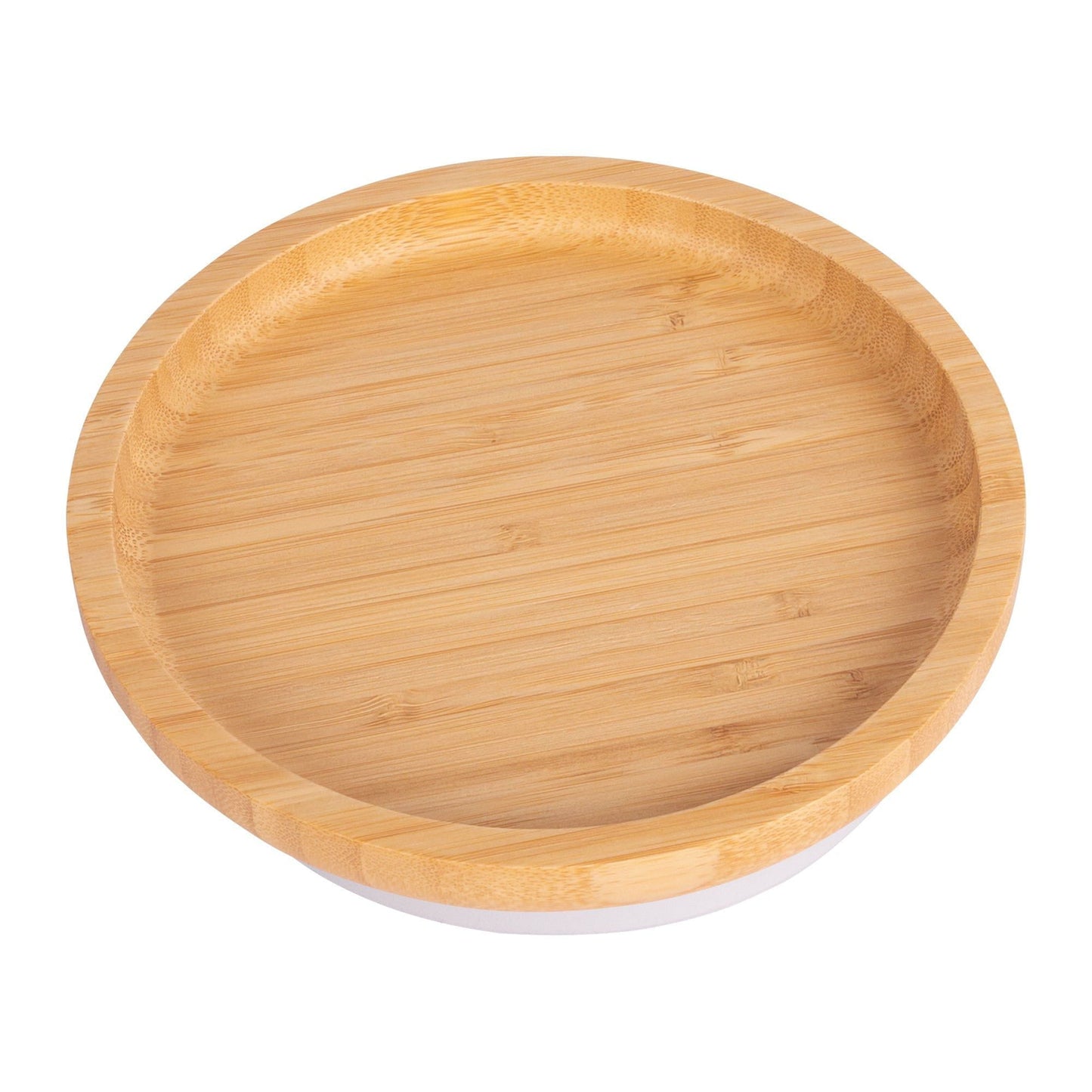 Round Open Bamboo Suction Plate