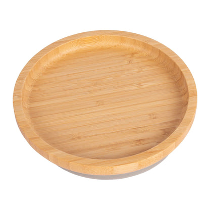 Round Open Bamboo Suction Plate