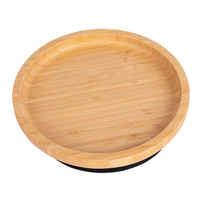 Round Open Bamboo Suction Plate