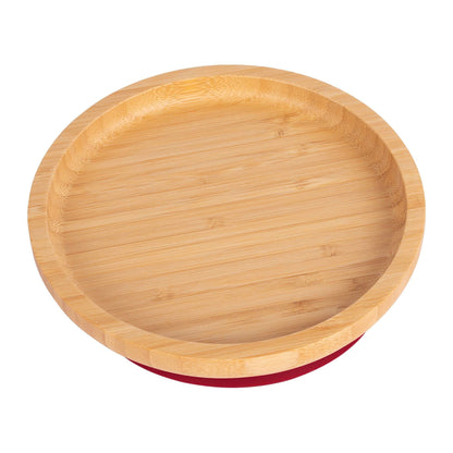 Round Open Bamboo Suction Plate