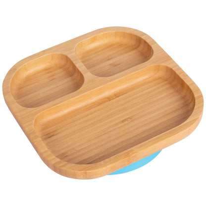 Square Divider Bamboo Suction Plate