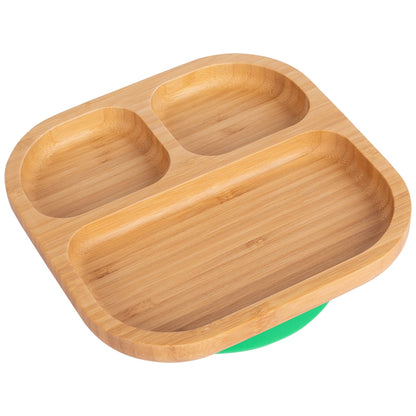 Square Divider Bamboo Suction Plate