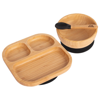 Square Divider Bamboo Suction Dinner Set