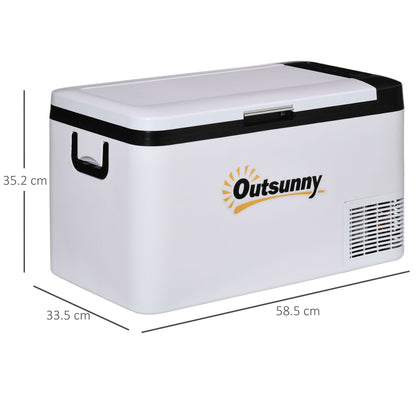 12V Car Refrigerator w/ LED Light & Foldable Handles