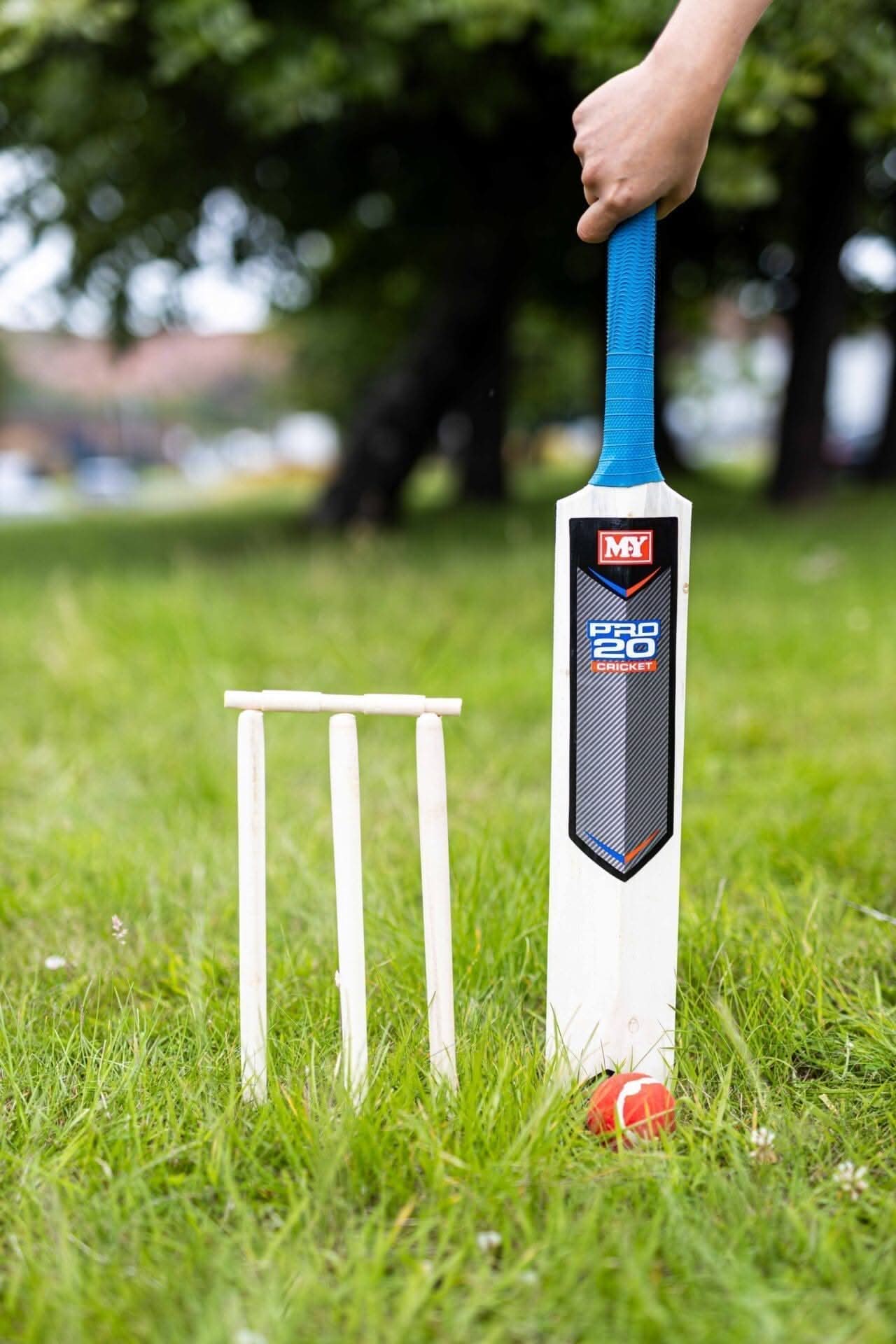 Novelty 8 Piece Wooden Cricket Set & Carry Bag