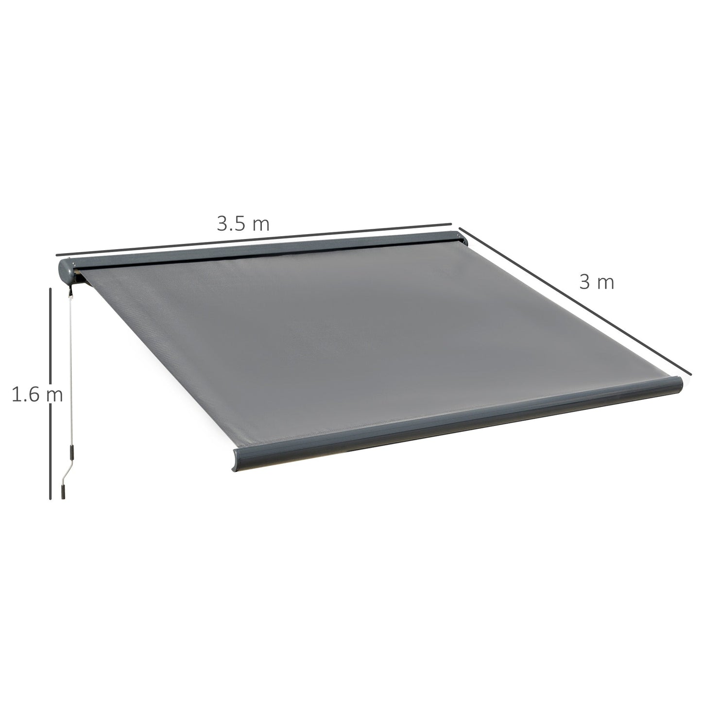 Cassette Electric Manual Awning Door Window Retractable Canopy w/ R/C