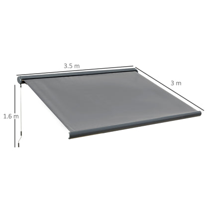 Cassette Electric Manual Awning Door Window Retractable Canopy w/ R/C