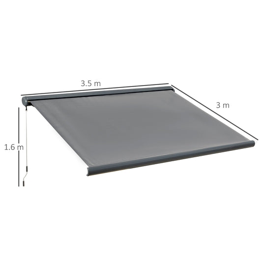 Cassette Electric Manual Awning Door Window Retractable Canopy w/ R/C