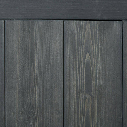 Rustica 188cm Barn Door Apex Garden Store Lockable Fir Wood Grey by Steadfast