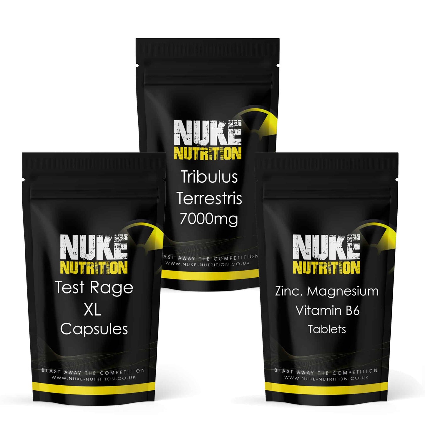 Testosterone Support Bundle Stack - Test Rage XL, Tribulus, Zinc Magnesium & Vitamin B6 x 180
