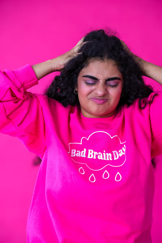Bad Brain Day embroidered crewneck sweatshirt