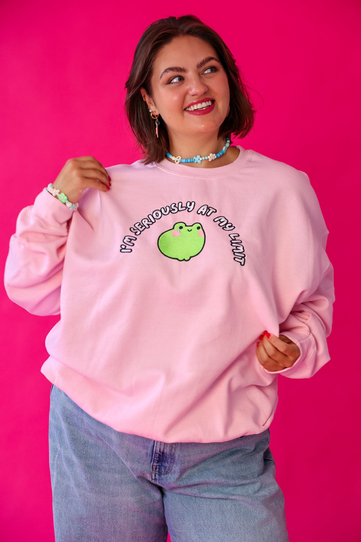 I’m Seriously At My Limit embroidered crewneck sweatshirt