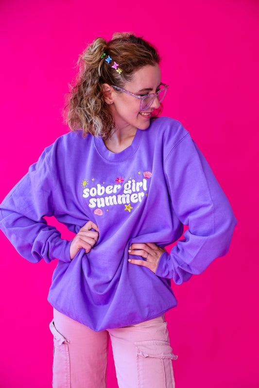 Sober Girl Summer embroidered crewneck sweatshirt