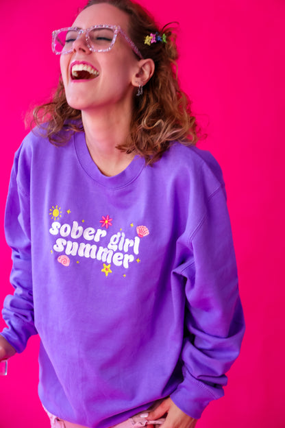 Sober Girl Summer embroidered crewneck sweatshirt