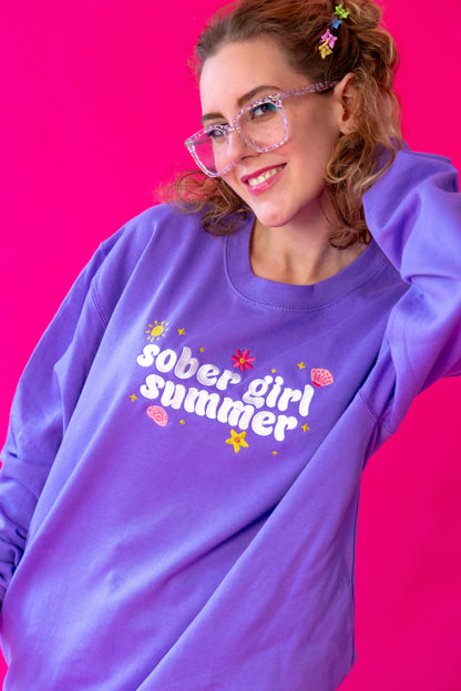 Sober Girl Summer embroidered crewneck sweatshirt