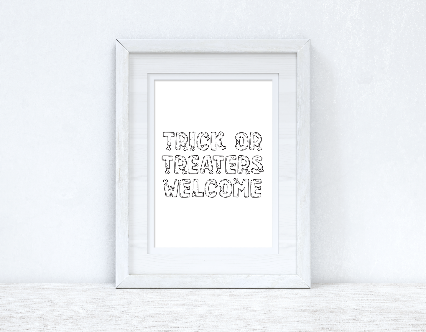 Trick Or Treaters Welcome Autumn Halloween Seasonal Wall Home Decor Print
