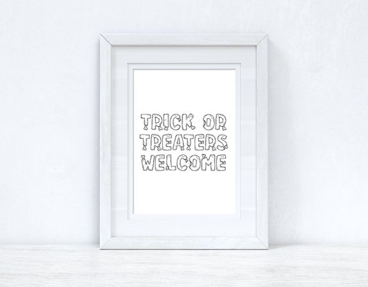 Trick Or Treaters Welcome Autumn Halloween Seasonal Wall Home Decor Print