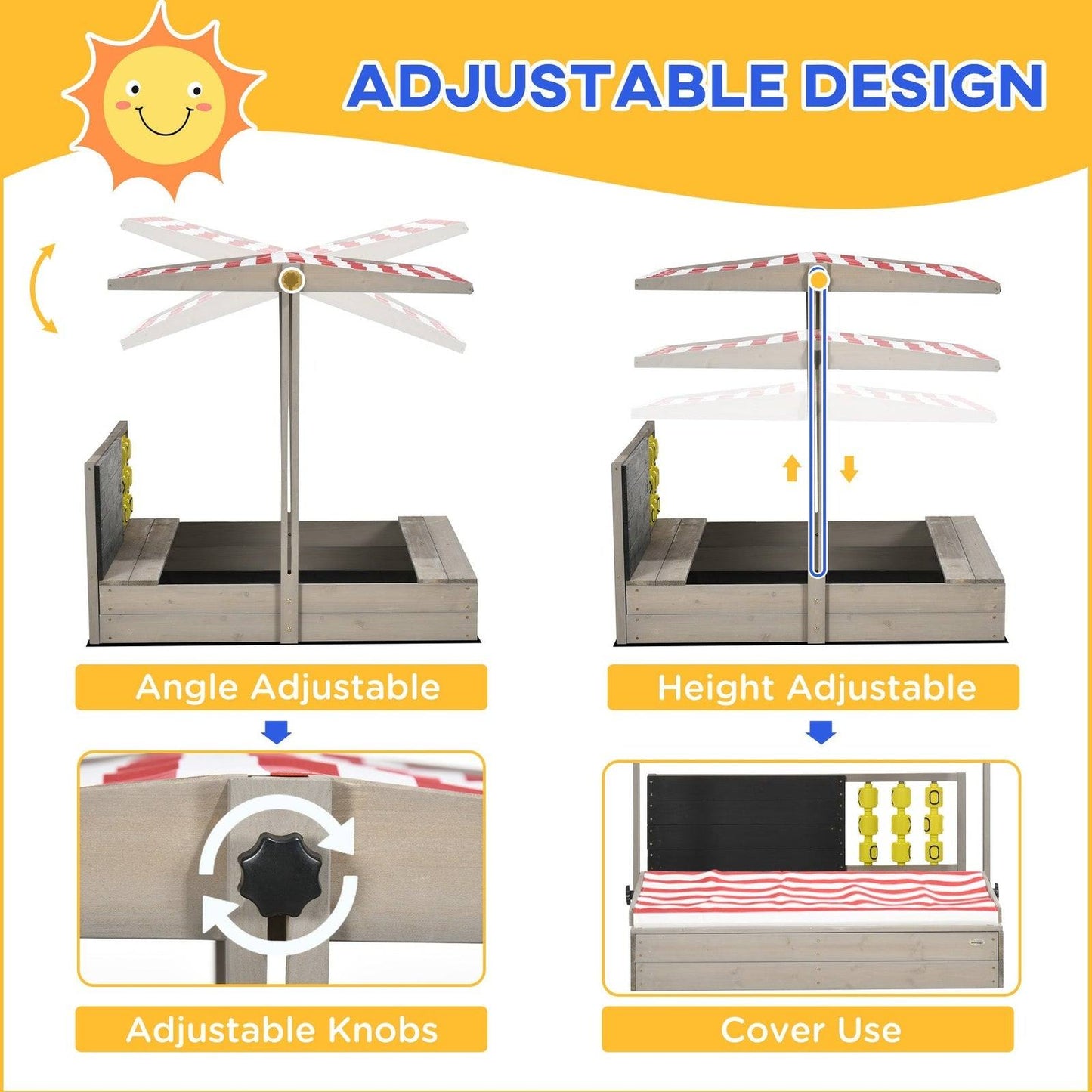 Kids Wooden Sandpit