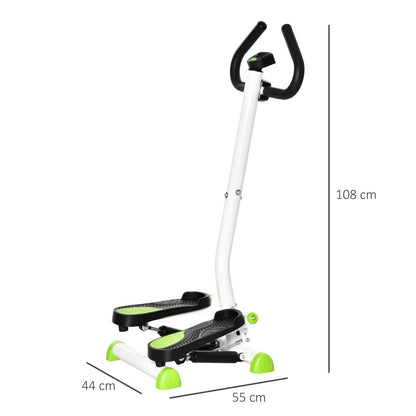 Adjustable Stepper Aerobic Exercise Machine with LCD Screen & Handlebars