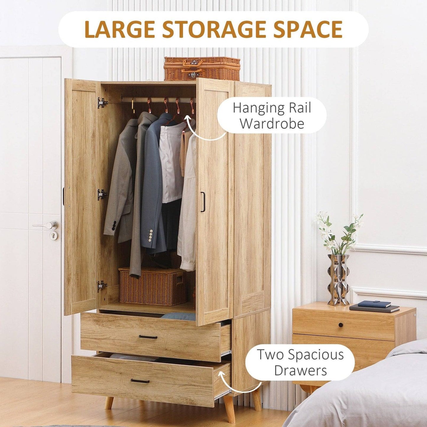 2 Door Wardrobe