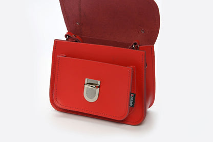 Luna Handmade Leather Bag - Pillarbox Red