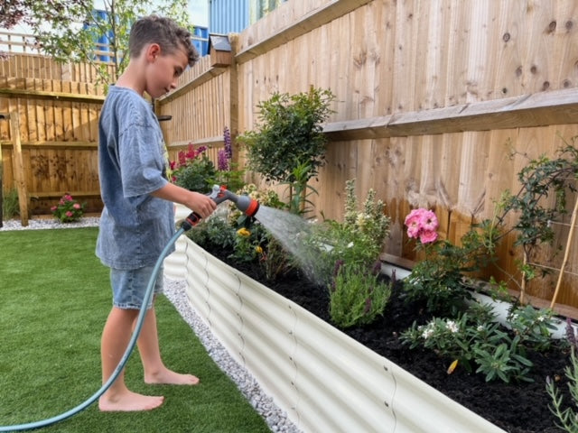 180cm x 90cm Rounded Galvanised Steel Raised Garden Bed