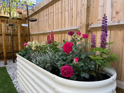 180cm x 90cm Rounded Galvanised Steel Raised Garden Bed