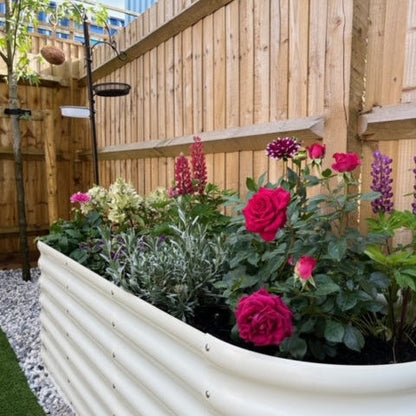 120cm x 60cm Rounded Galvanised Steel Raised Garden Bed