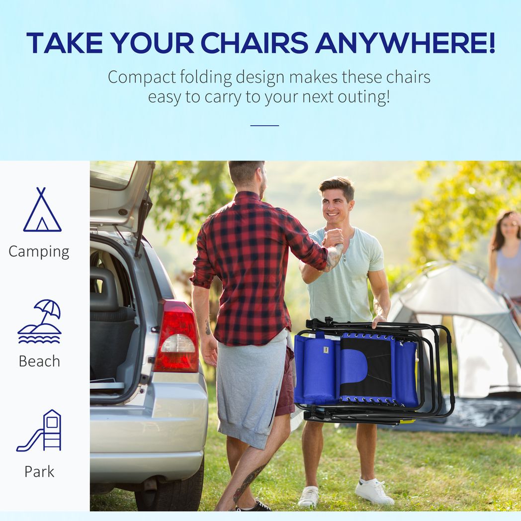 Outsunny Zero Gravity Lounger Folding Recliner Chair w/ Cup Holder