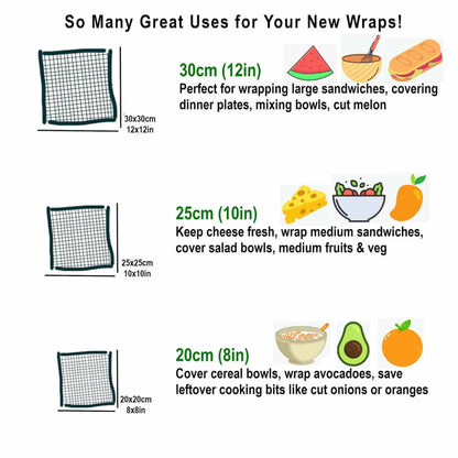 *British Beeswax Set of 3 Handmade Beeswax Wraps | William Morris Evenlode Natural