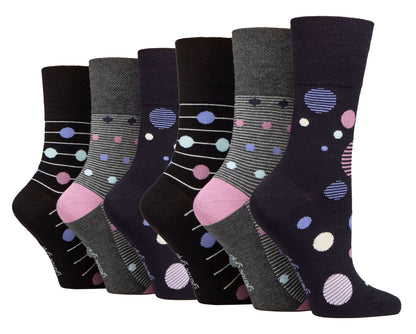 Gentle Grip - Ladies 6 Pack Bamboo Socks
