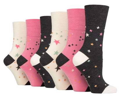 Gentle Grip - Ladies 6 Pack Bamboo Socks