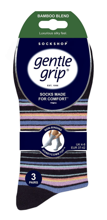 Gentle Grip - Ladies 6 Pack Bamboo Socks