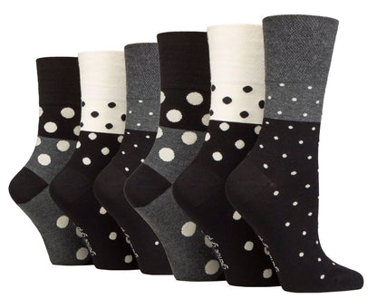 Gentle Grip - Ladies 6 Pack Bamboo Socks