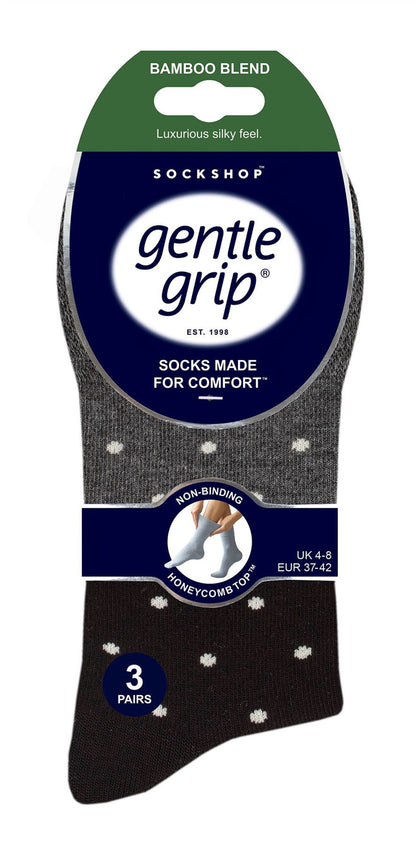 Gentle Grip - Ladies 6 Pack Bamboo Socks