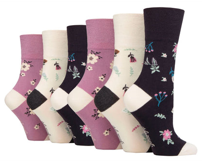 Gentle Grip - Ladies 6 Pack Bamboo Socks