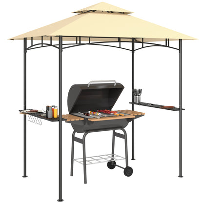 Outsunny 8' x 5' Grill Gazebo, Double Tiered Outdoor BBQ Shelter