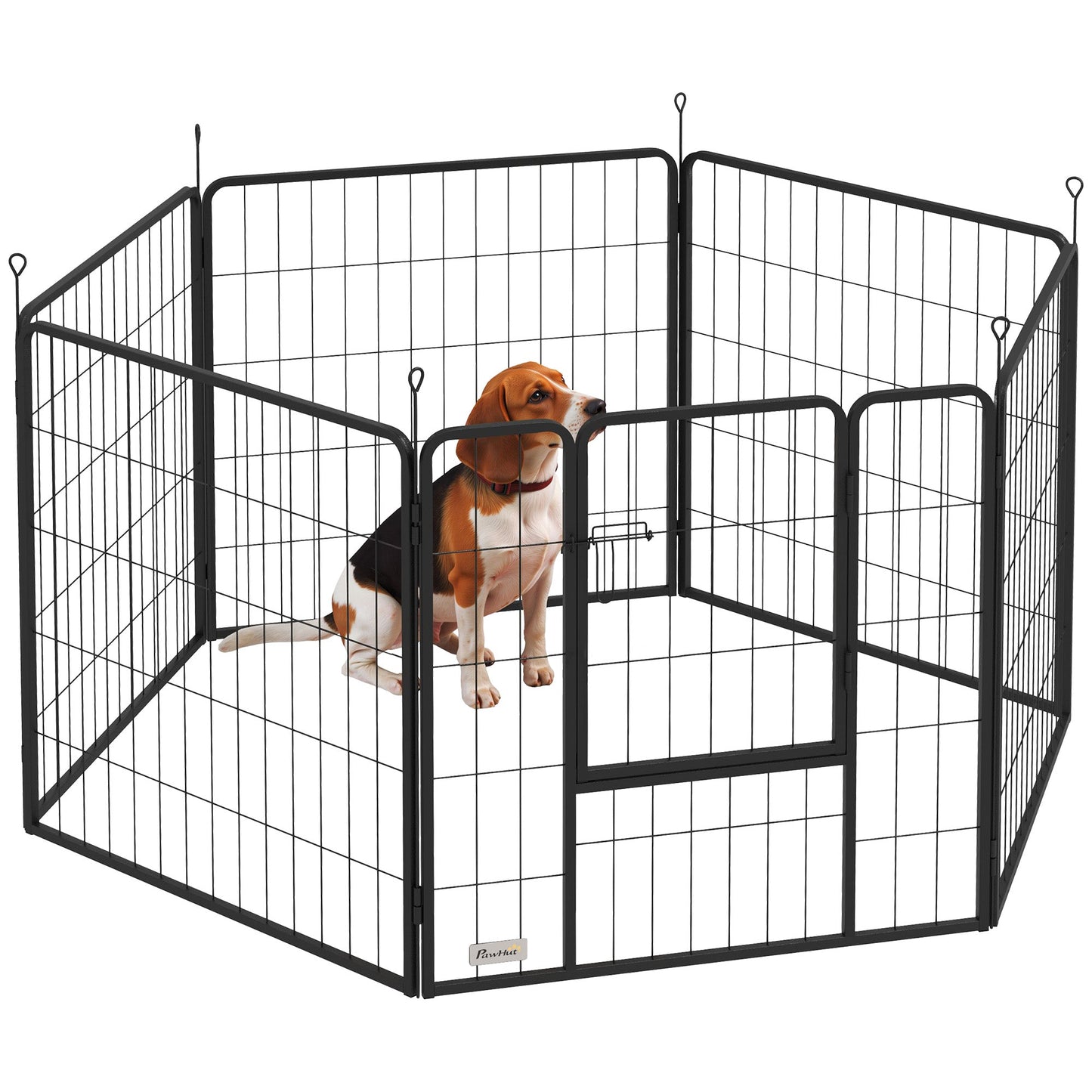 PawHut Dog Playpen, 6 Panels Puppy Pen Dog Playpen, 80cm High