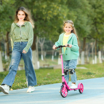 AIYAPLAY Kids Scooter, Foldable Kick Scooter w/ Adjustable Handlebar