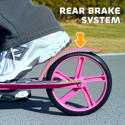 AIYAPLAY Kids Scooter, Foldable Kick Scooter w/ Adjustable Handlebar